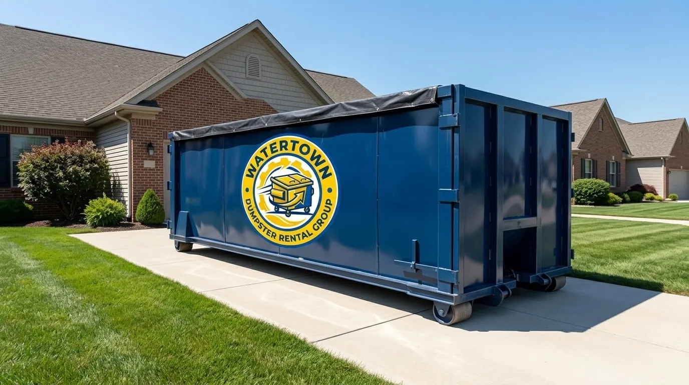 Roll-off dumpster delivered to a property in Black River, NY Roll-off dumpster delivered to a property in Black River, NY